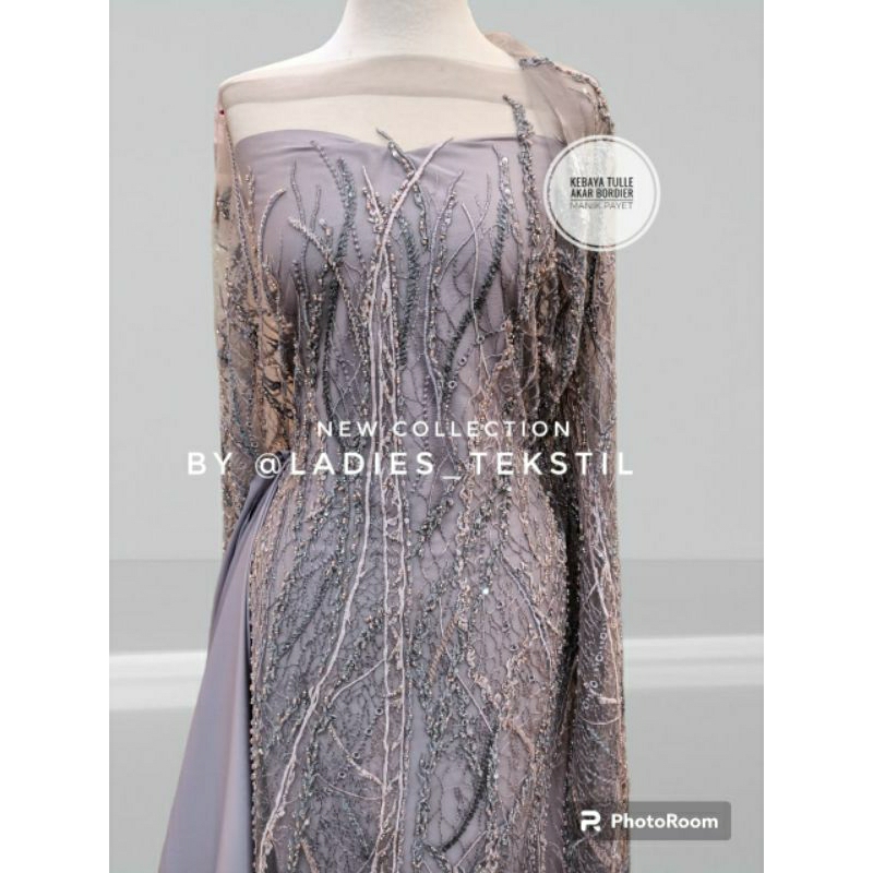 Kebaya tulle akar manik payet