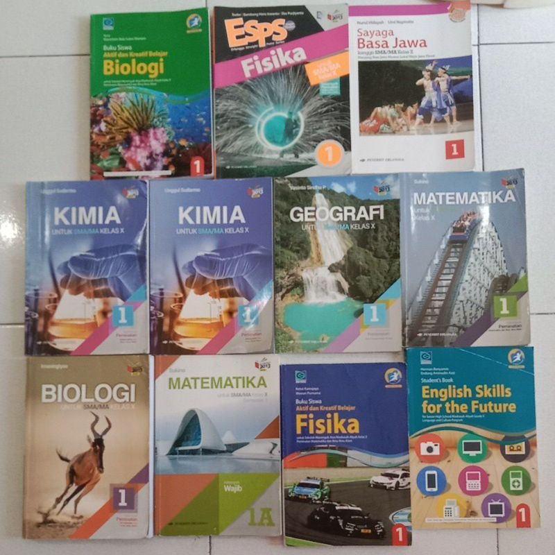 PRELOVED BUKU SMA KELAS 10 MURAH BIOLOGI, FISIKA, KIMIA, MATEMATIKA, GEOGRAFI, BAHASA INGGRIS, BAHAS