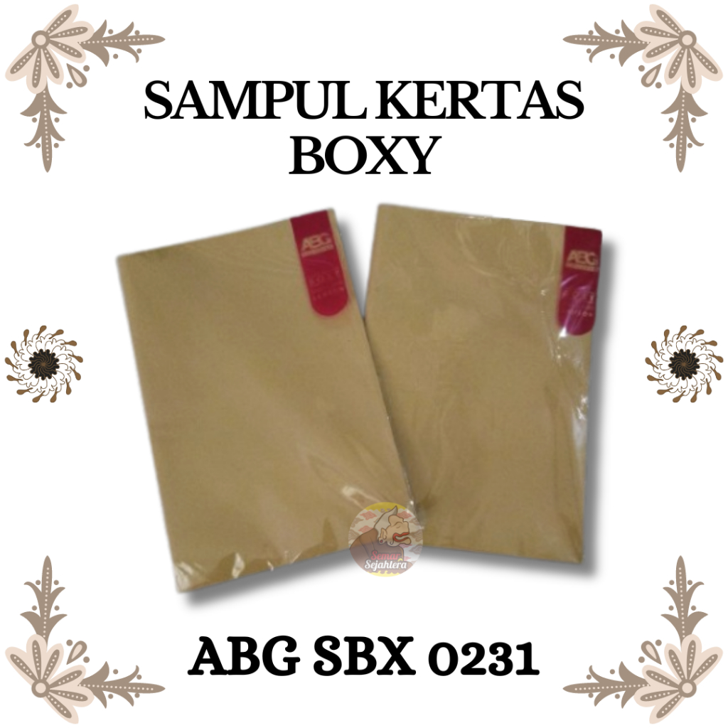 

[PAK] SAMPUL BUKU KERTAS COKLAT BOXY ABG SBX 0231