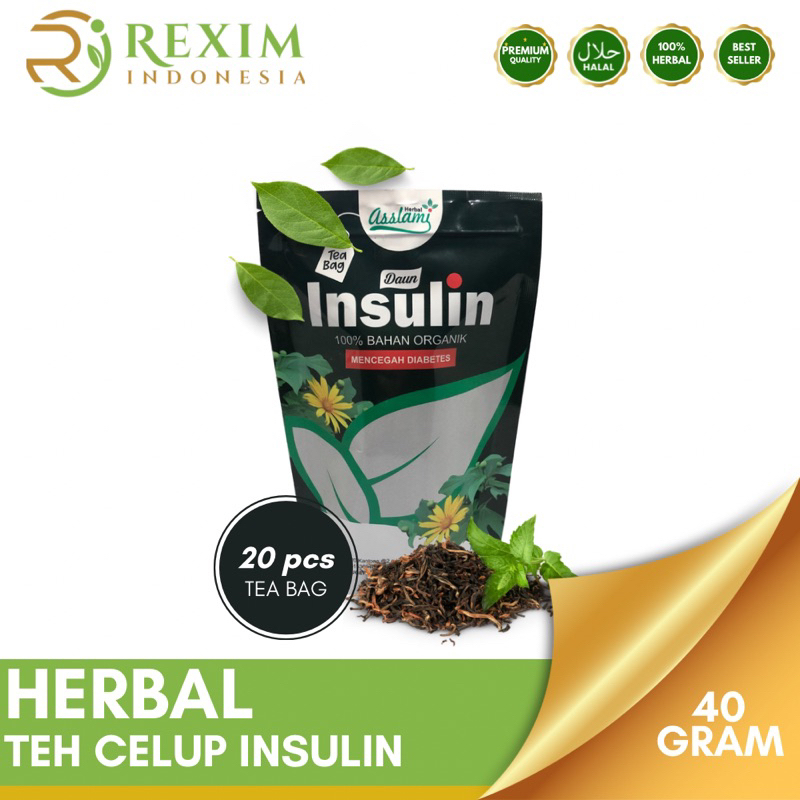 

OBAT DIABETES PENURUN GULA DARAH TEH CELUP HERBAL SUPER PREMIUM DAUN INSULIN ASSLAMI - 100% ALAMI HERBAL - MINUMAN PENUH MANFAAT DAN BERKHASIAT