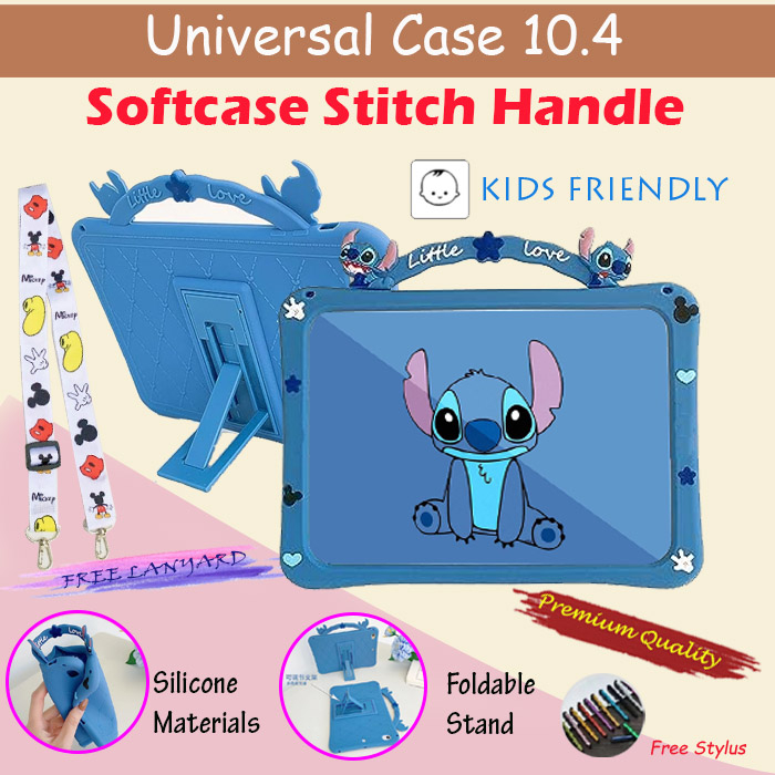 ADVAN TAB SKETSA 2 Handle Stitch Softcase Anak Stand Kids Cover Universal Casing Lucu