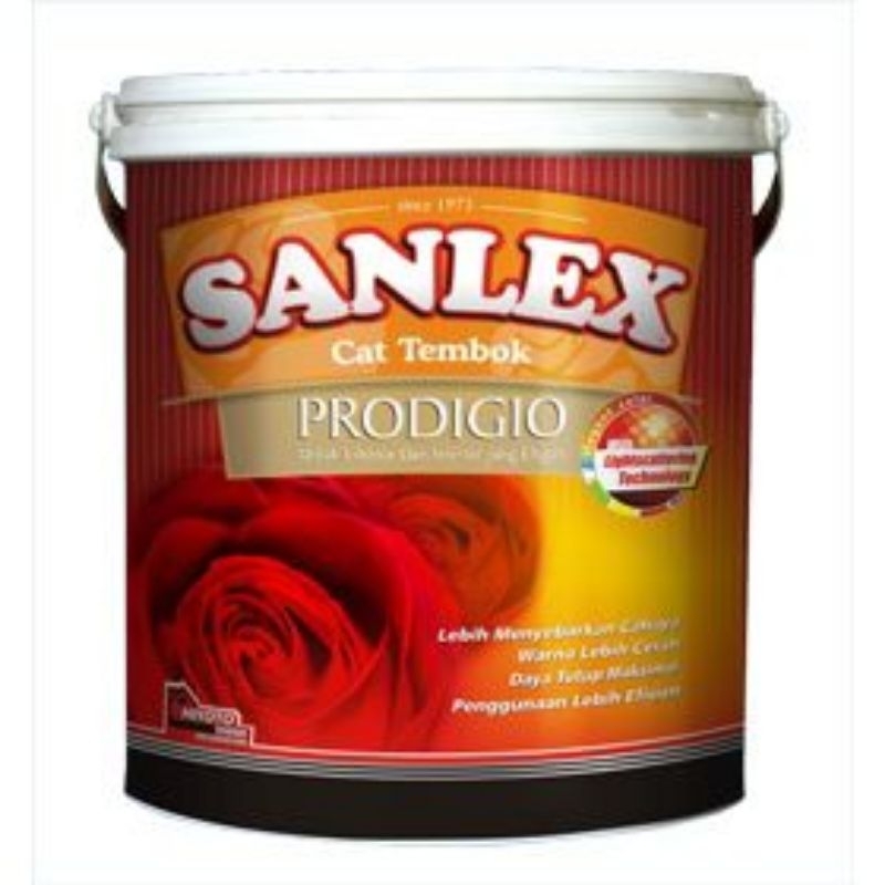 ￼SANLEX Prodigio Cat Tembok Dinding 5kg Berbagai Varian Warna Kuat Tahan Lama