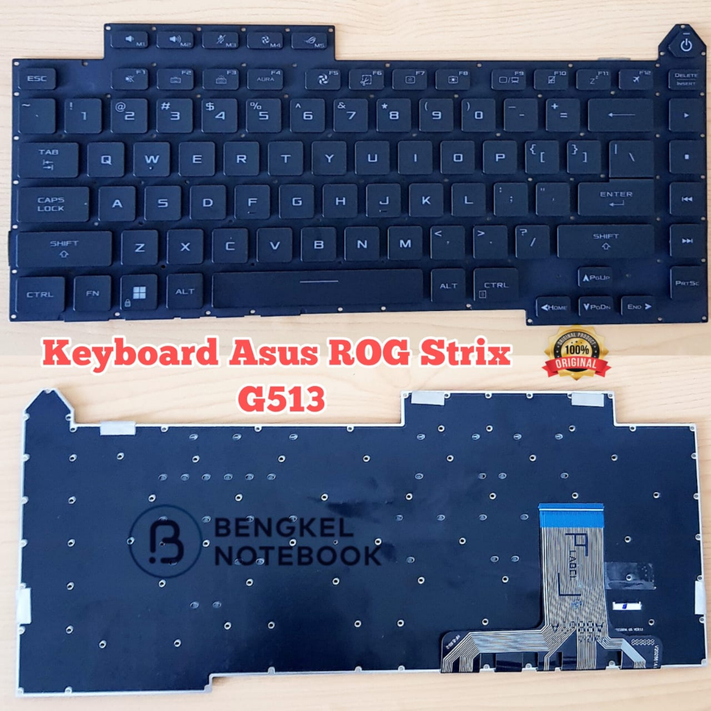 Keyboard Asus ROG Strix G513 G513GT G513Q G513X G513RC G513QC G513R G513QY G513QM No Lampu