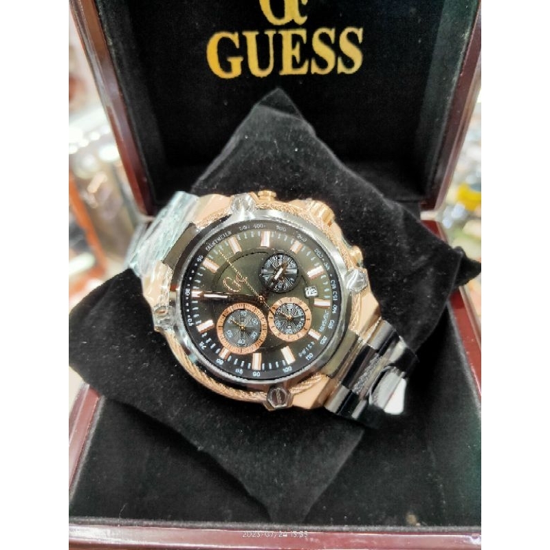 Jam Tangan Pria Guess Collection Y24002 Stainless Steel