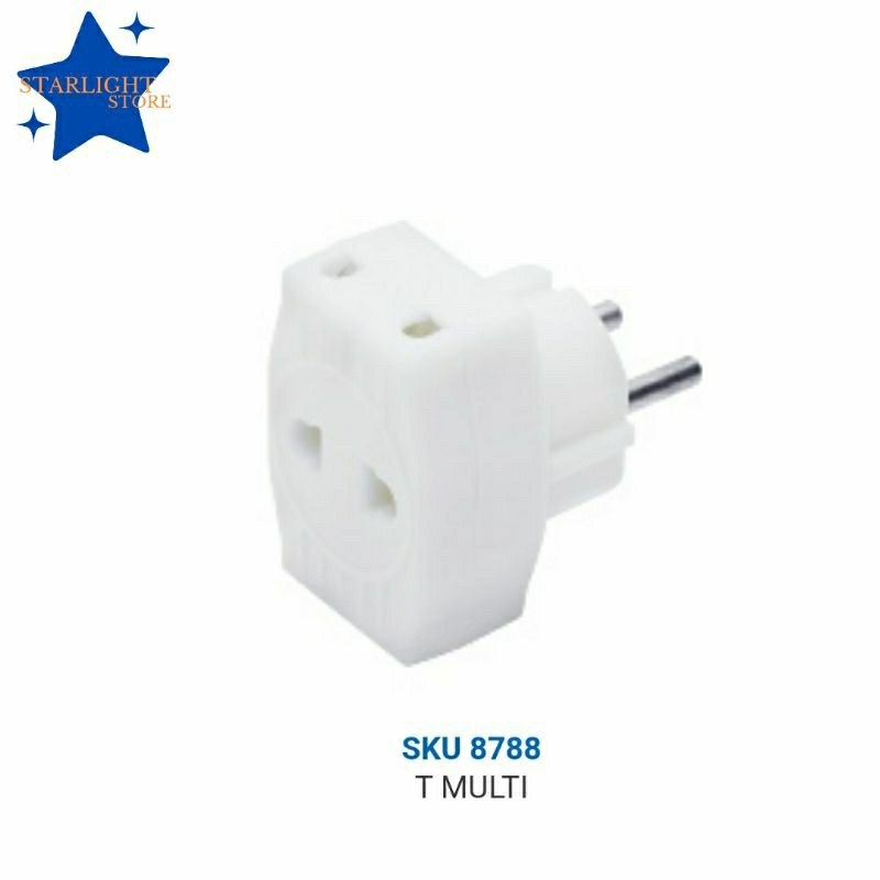 Steker T Multi Colokan T Cabang 8788 Shukaku SNI