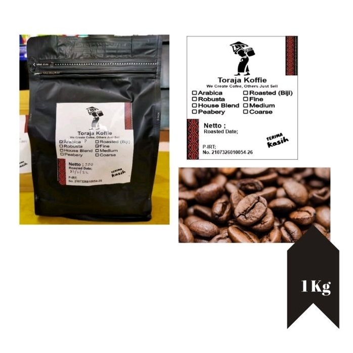 

Toraja Koffie Kopi Arabika Sapan Ranteuma Biji Kopi Bubuk 1kg