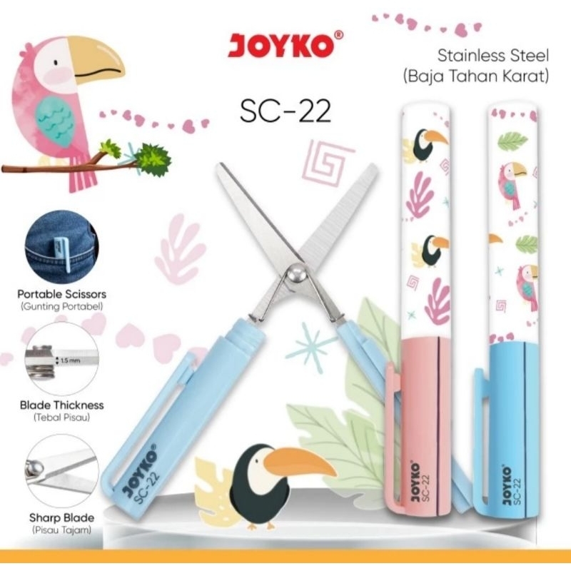 

Gunting Kecil Portable Joyko SC-22 Portable Scissors