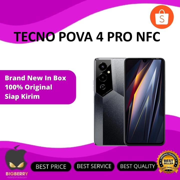 TECNO POVA 4 PRO NFC 8/128/256 GB RAM 8GB 256GB 128GB GARANSI RESMI