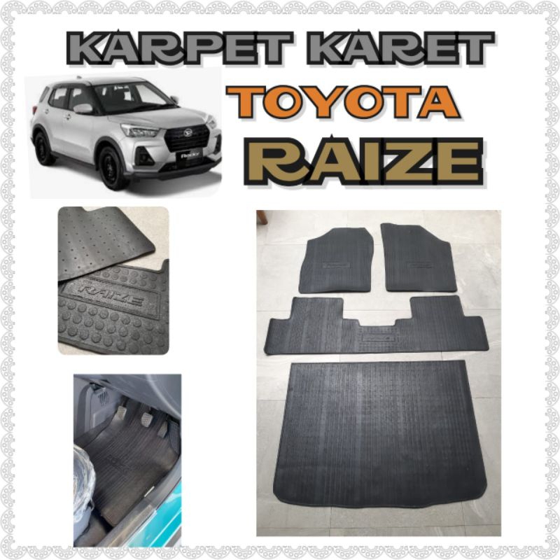 Karpet karet alas lantai mobil toyota raize