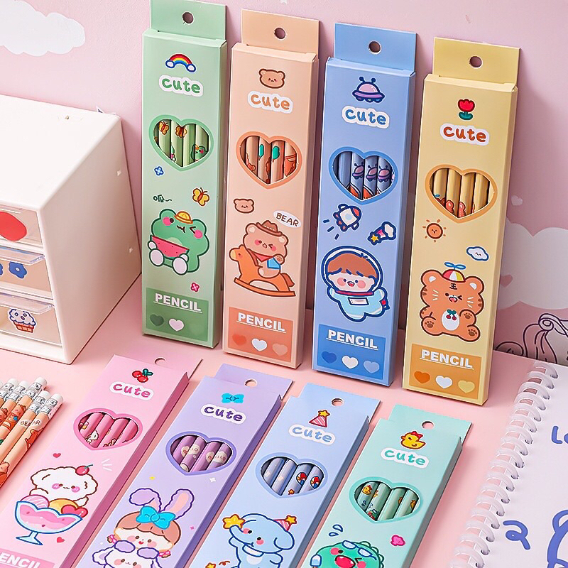 

6pcs pensil motif lucu alat tulis sekolah pensil murah