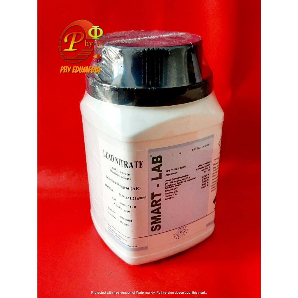 Timbal Nitrat / Lead Nitrate / Pb(NO3)2 / PbNO3 Analis SMARTLAB Per Gram (Min 10 Gram)