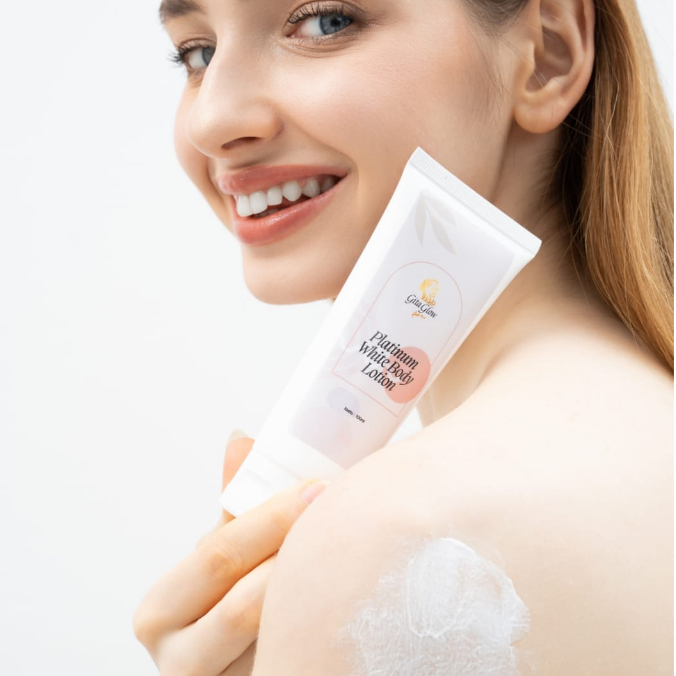 Platinum White Body Lotion whitening lotion GITAGLOW pemutih bpom lotion glutathione arbutin