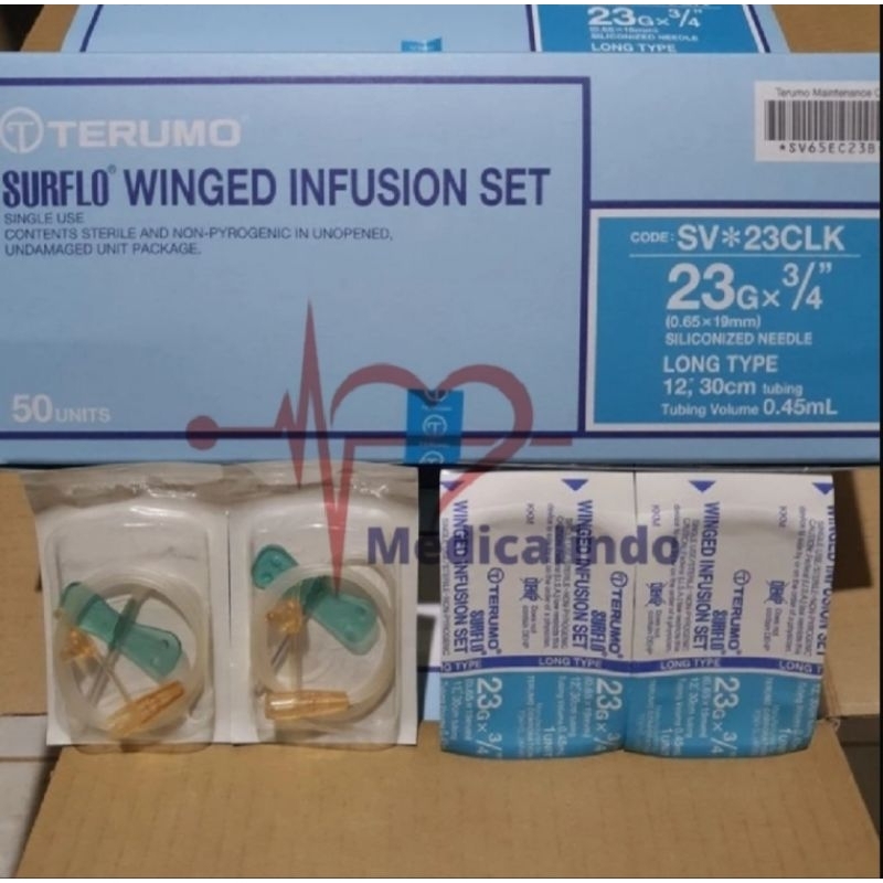 Terumo Wing Needle 27G 25G 23G Terumo Wing Infusion Set