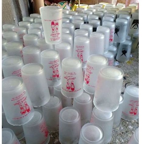 Souvenir Gelas Doff Sablon 8 cm