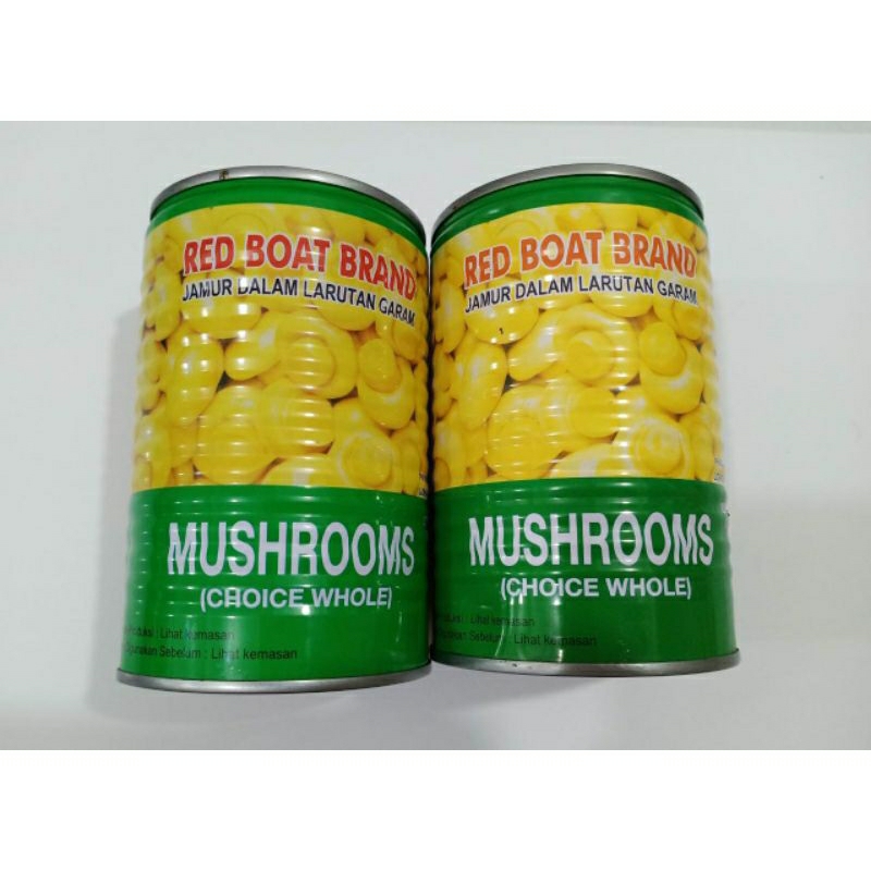 

NEW !! Red Boat Brand Mushroom Champignons/Jamur Kancing 425gr