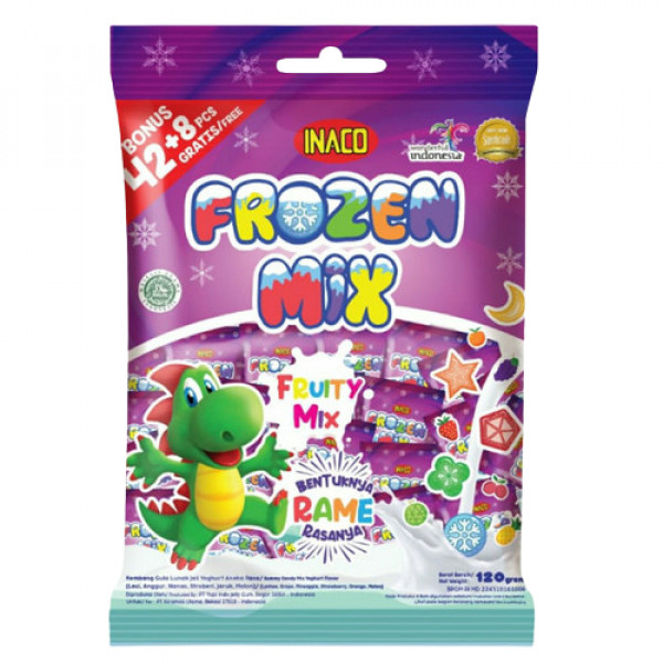 

Inaco Permen Jelly Yupi Buah Frozen Fruity Mix 120G Isi 50 Pcs