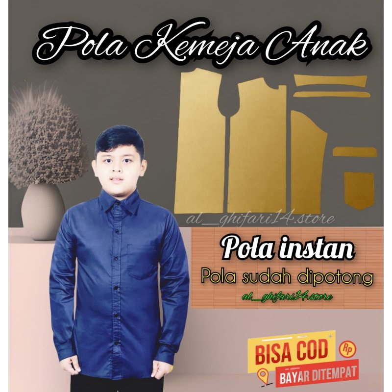 pola kemeja anak laki-laki, dari usia 1/13 tahun