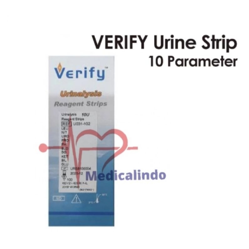 Verify 10 Parameter Urinalysis Reagent Urine Strip 10P isi 100 Verify