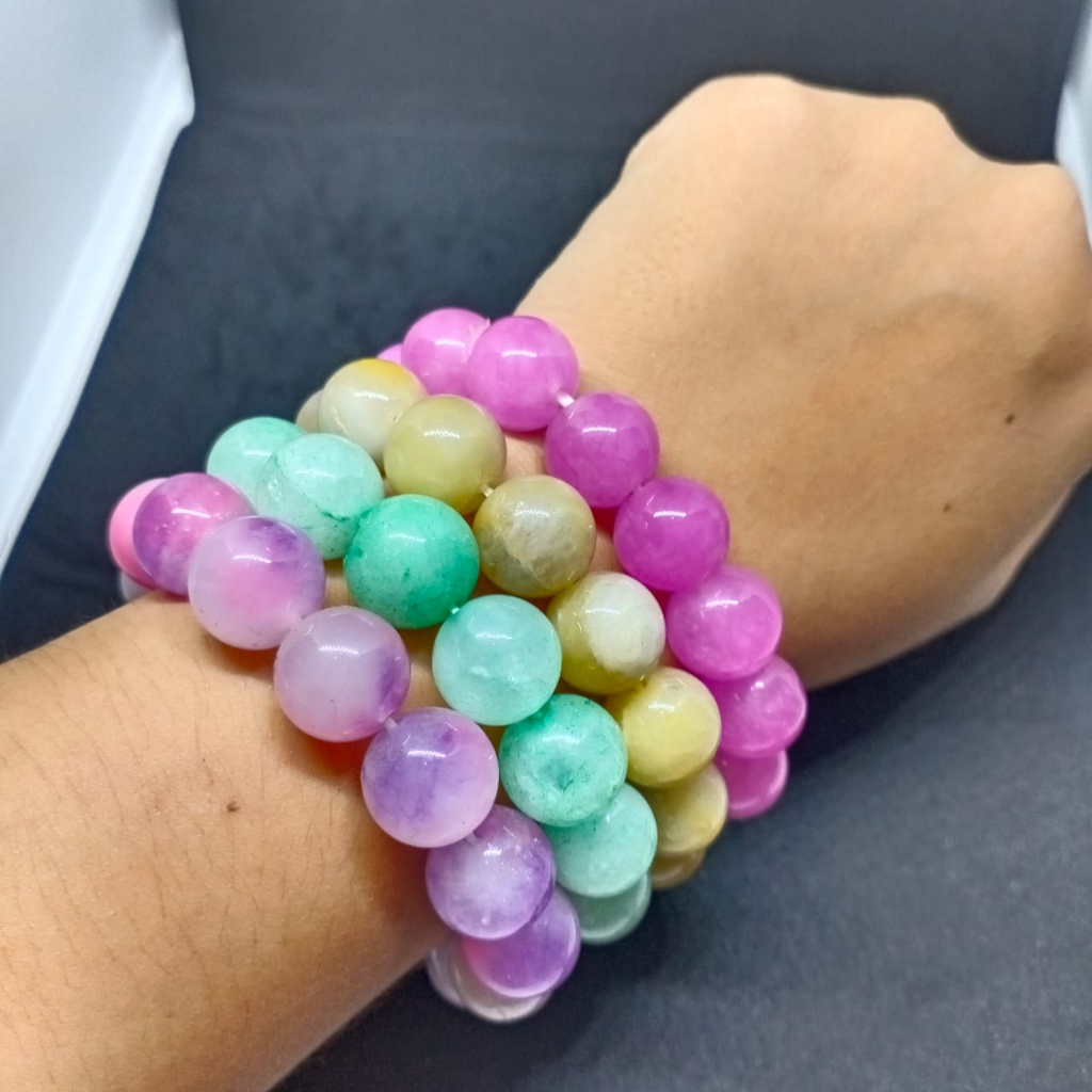 Gelang Manik Manik Batu Giok - Gelang Giok Taiwan Asli Natural - Gelang Tangan Pria Wanita - Gelang 