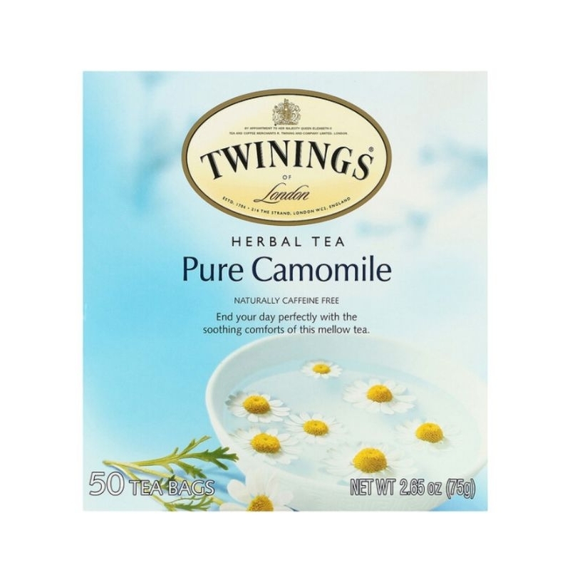 

Twinings Herbal Tea Pure Camomile Caffeine Free 50 Tea Bags 2.65 oz 75 gr