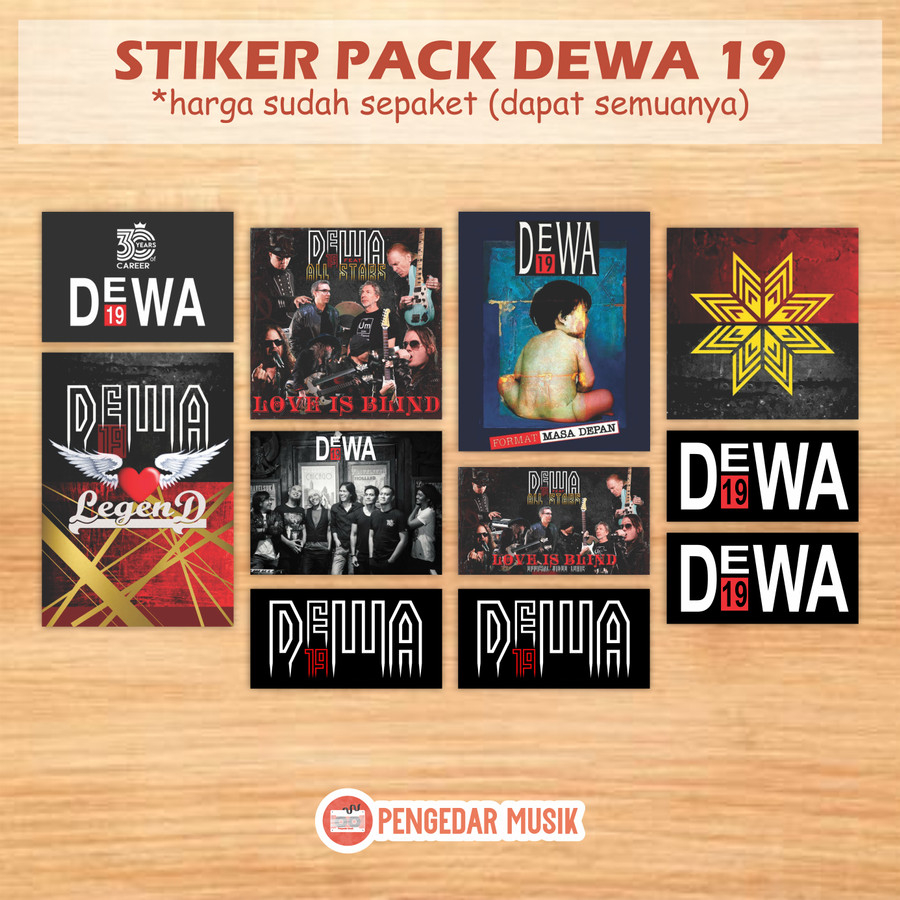 

Sticker Pack HD Dewa 19 - Pesta Rakyat 30 Tahun - Album - Ahmad Dhani - Ari Lasso - Andra - Stiker Vinyl - Band Musik Album Logo - Anti Air