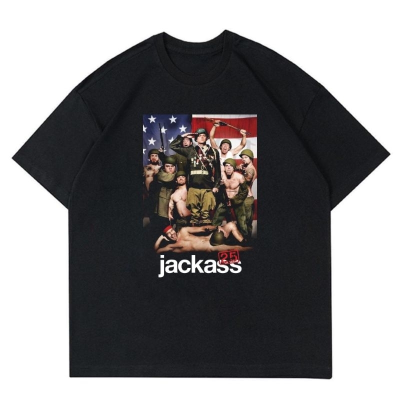TSHIRT VINTAGE FILM JACKASS ARMY | BAJU KAOS VINTAGE FILM JACKASS ARMY UNISEX