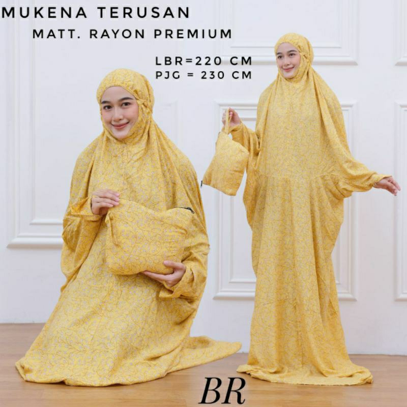 MUKENAH TERUSAN RAYON PREMIUN MOTIF BUNGA BATIK MALABIS