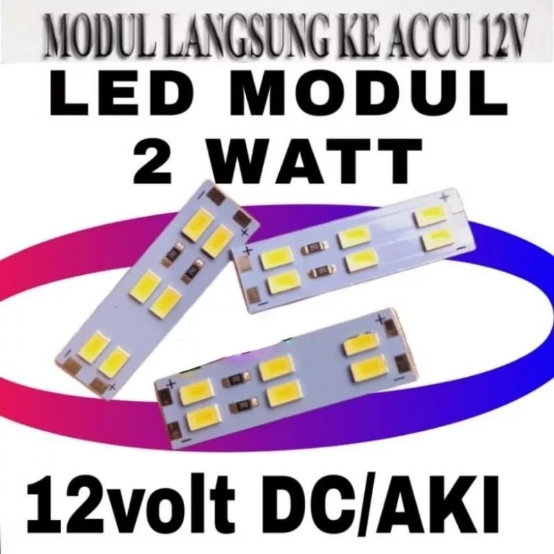 LED MODUL HPL 12 VOLT 6 MATA WARNA  2W SMD 5730 LED PLAFON REKLAME