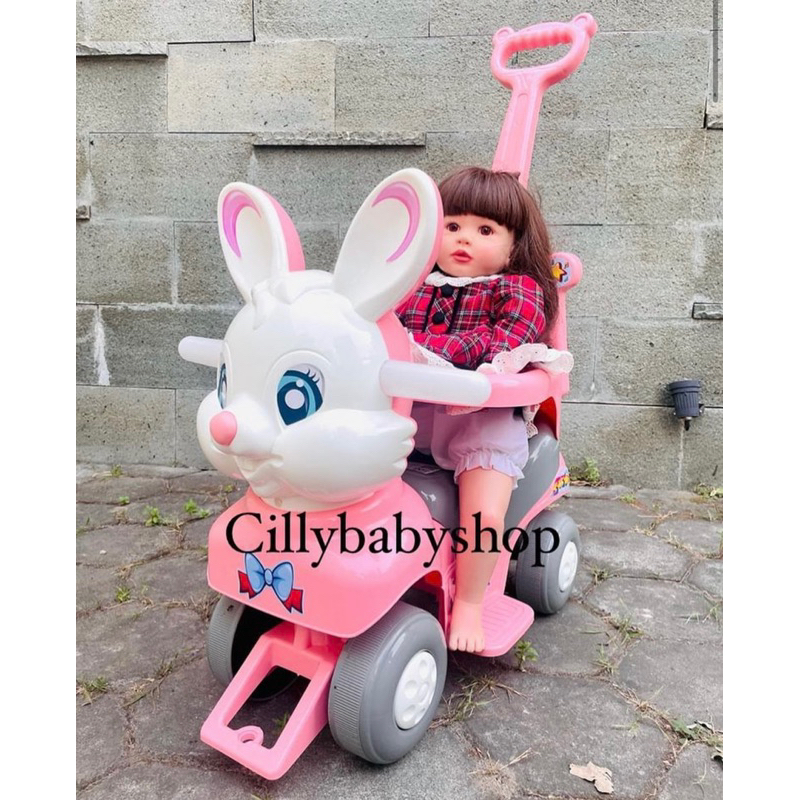 Maenan Anak Mobilan Tunggang Lucu Kelinci BB AU663 SHP588 SHP TOYS - Mainan Anak Kelinci Mobil Doron