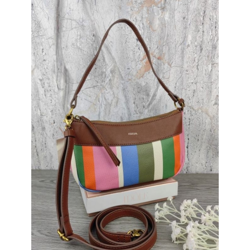 Fossil Skylar Baguette Colorfull Stripes