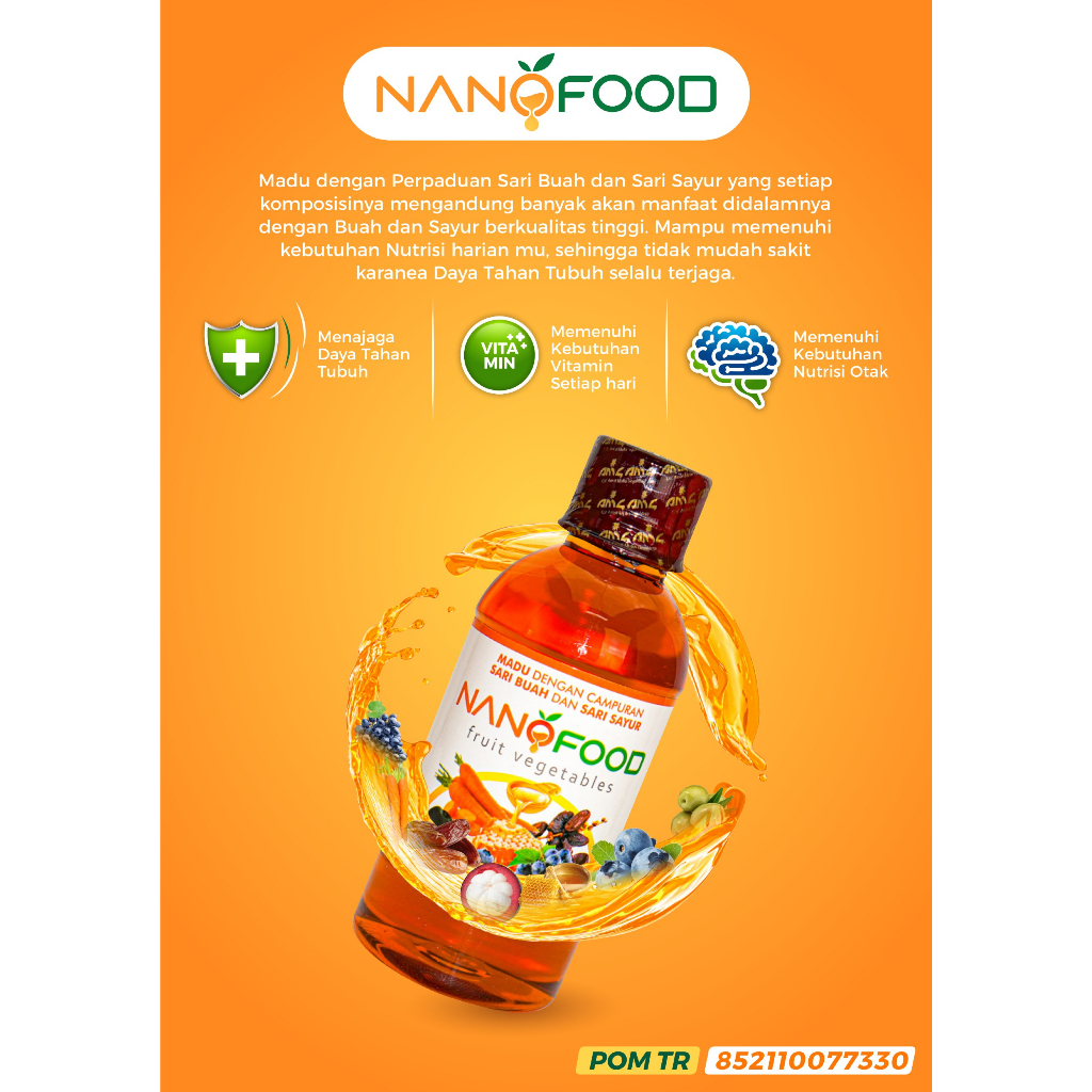 Madu Multivitamin NanoFood Suplemen Makanan Nano Food Untuk Daya Tahan Tubuh Penambah Nafsu Makan De