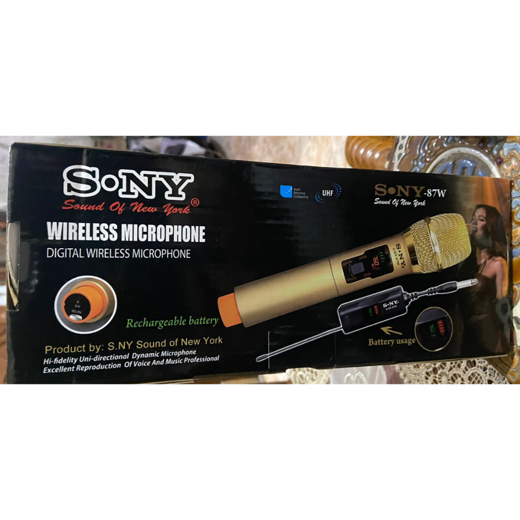 Mic Wireless Sony 87W Microphone Wireless Single Sony Gold Edition