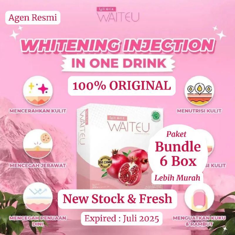 [100% ORIGINAL] 6 BOX WAITEU COLLAGEN HIGH BEAUTY DRINK MINUMAN KOLAGEN KECANTIKAN