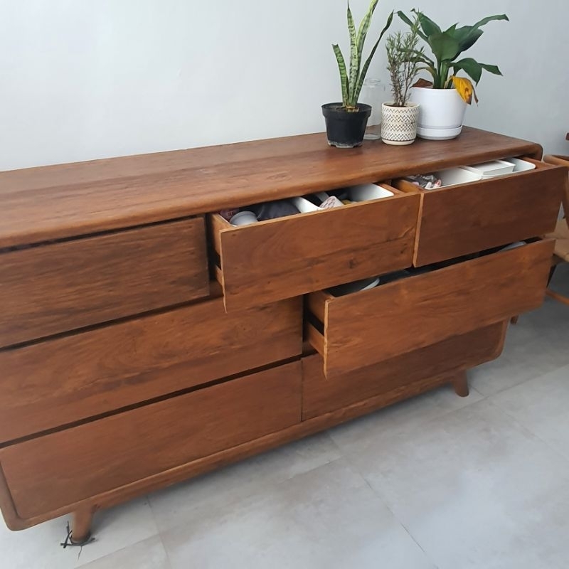 lemari buffet kayu jati second (DM utk pengiriman)