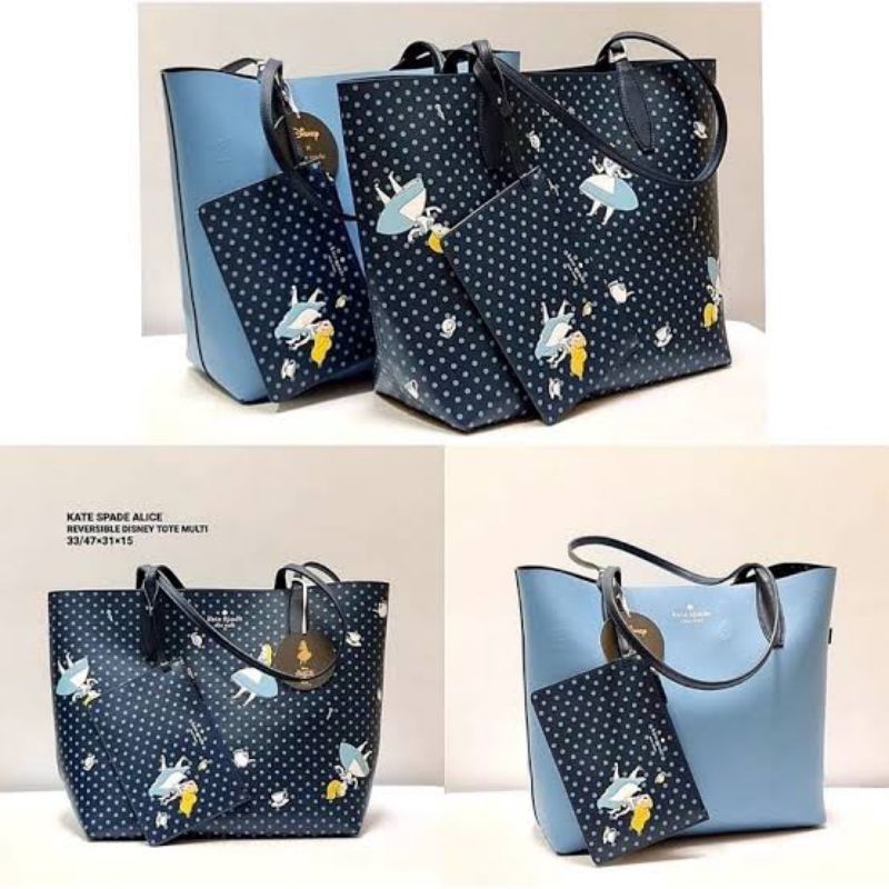 katespade KS Disney Alice reversible tote multi