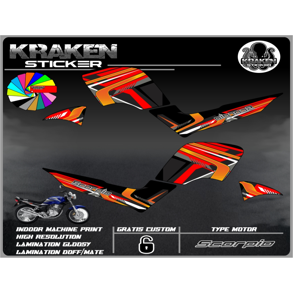 Stiker Striping Variasi Yamaha Scorpio Striping List Variasi SCORPIO