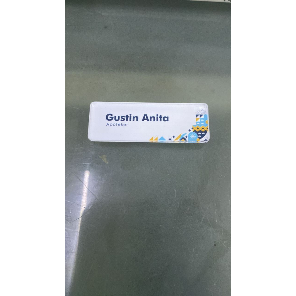 

NAMETAG / LABEL NAMA / PAPAN NAMA AKRILIK CUSTOM / MAGNET