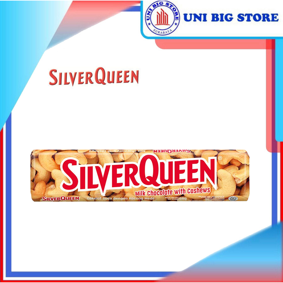 

Silver Queen Silverqueen Milk Chocolate Cashew 58 gr Coklat Bar ed 29 Nov 24