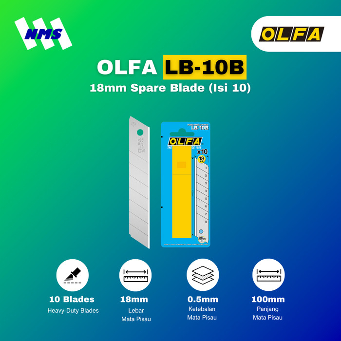 

OLFA LB-10B Sare Blade (10Pcs Pack With Blister Pack) Original