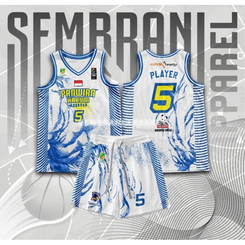 JERSEY BASKET PRAWIRA HARUM BANDUNG IBL 2023 (BISA GANTI NAMA DAN NOMOR)