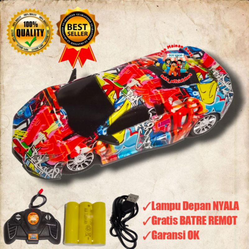 ( Cod & Gratis Batre ) Mobil Remot Kontrol Model Motif Batre Cas | Mainan Anak Mobil Remot Kontrol B