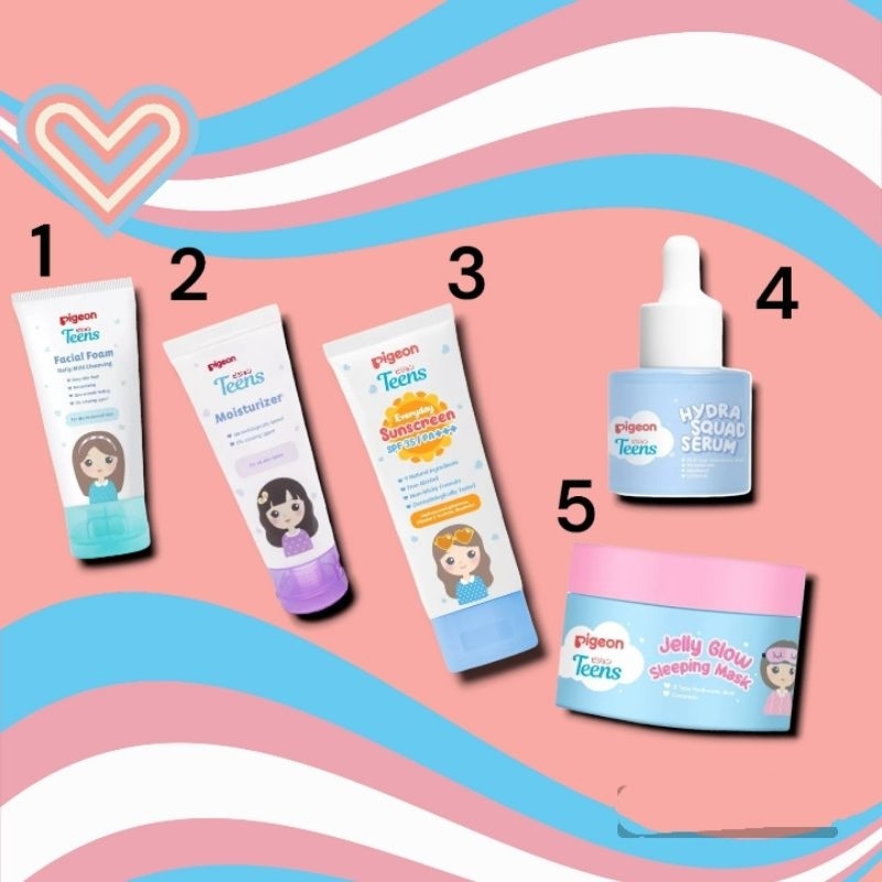 Paket Basic Pigeon Skincare Anak Remaja  Cewek Satu Set Lengkap Serum Pigeon Biru Terbaru Pigeon Bed