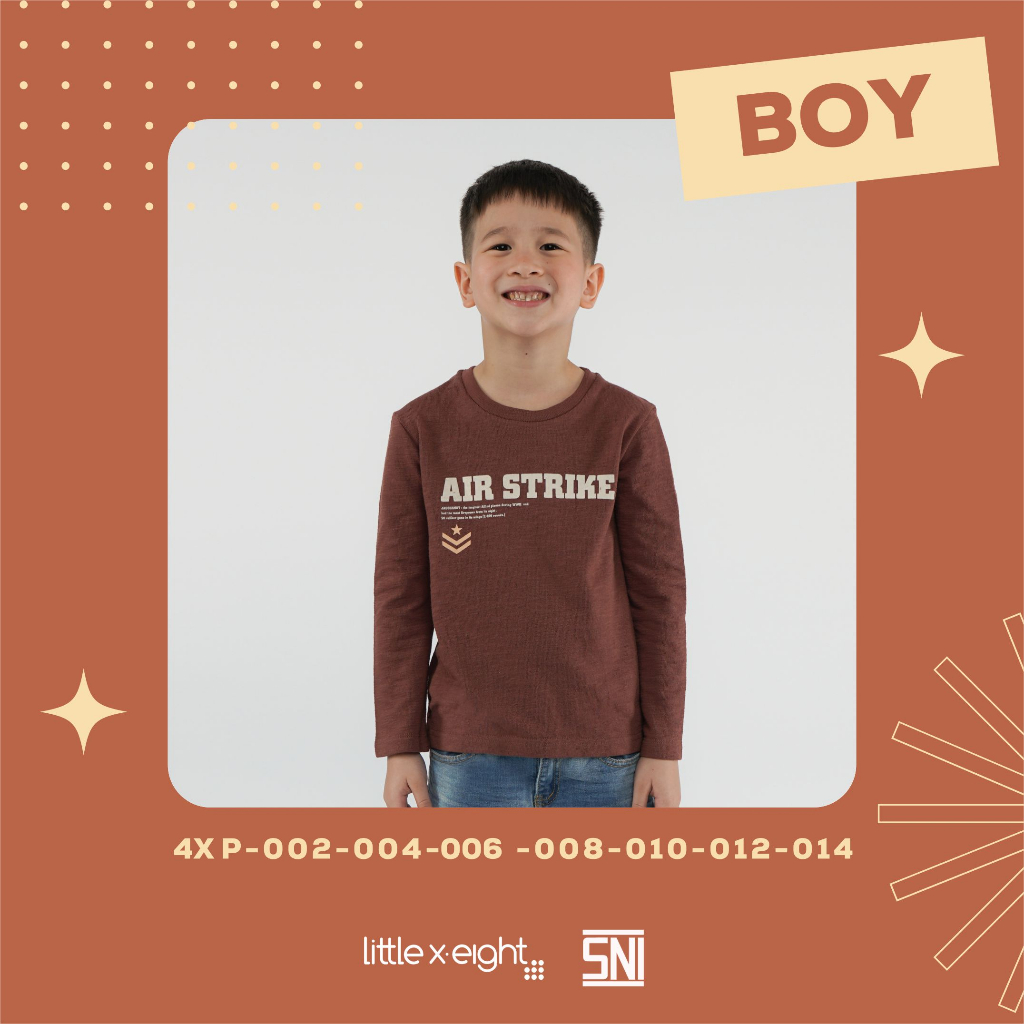 Little X eight Boy Edwin T-Shirt - Kaos Panjang Anak Cowok