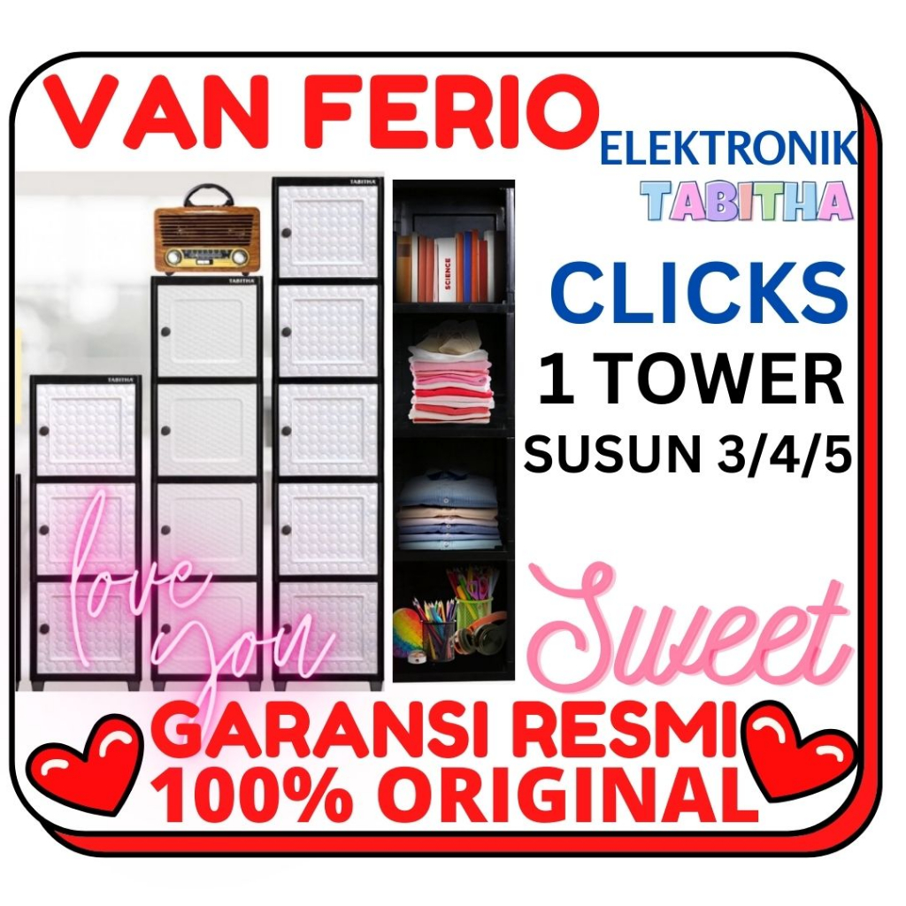 Tabitha Lemari Plastik Mini Loker Serbaguna Minimalis Tabitha Clicks
