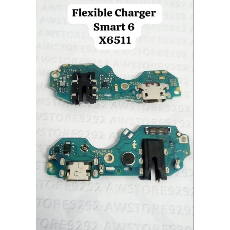 papan pcb charger konektor cas infinix smart 6