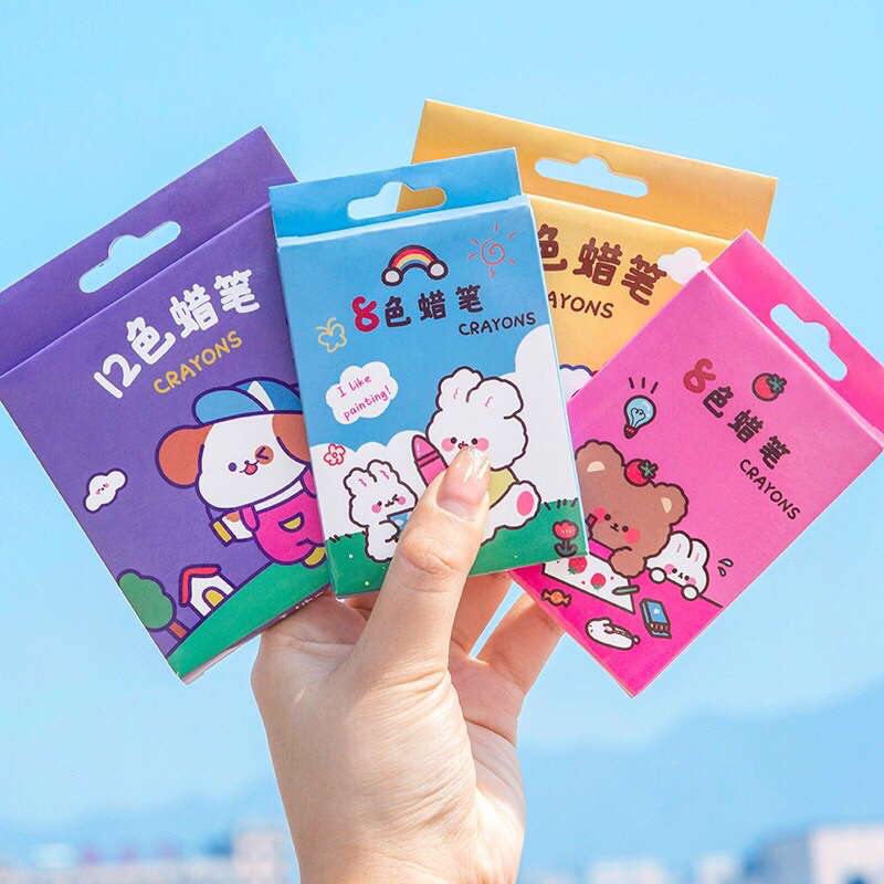 

CRAYON ANAK LUCU TERMURAH PER BOX / CRAYON MINI ALAT TULIS MOTIF