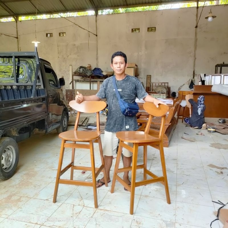 kursi bar kursi cafe minimalis mebel furniture Jepara