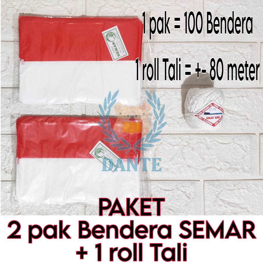 Bendera Plastik Merah Putih Semar