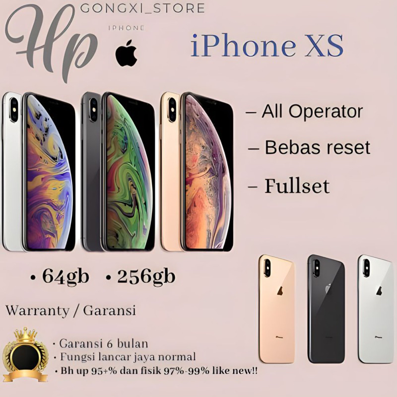 Apple iPhone XS 64GB/256GB SECOND MULUS LIKE NEW NORMAL KONDISI PERFECT FULLSET iPhone XS 64GB/256GB