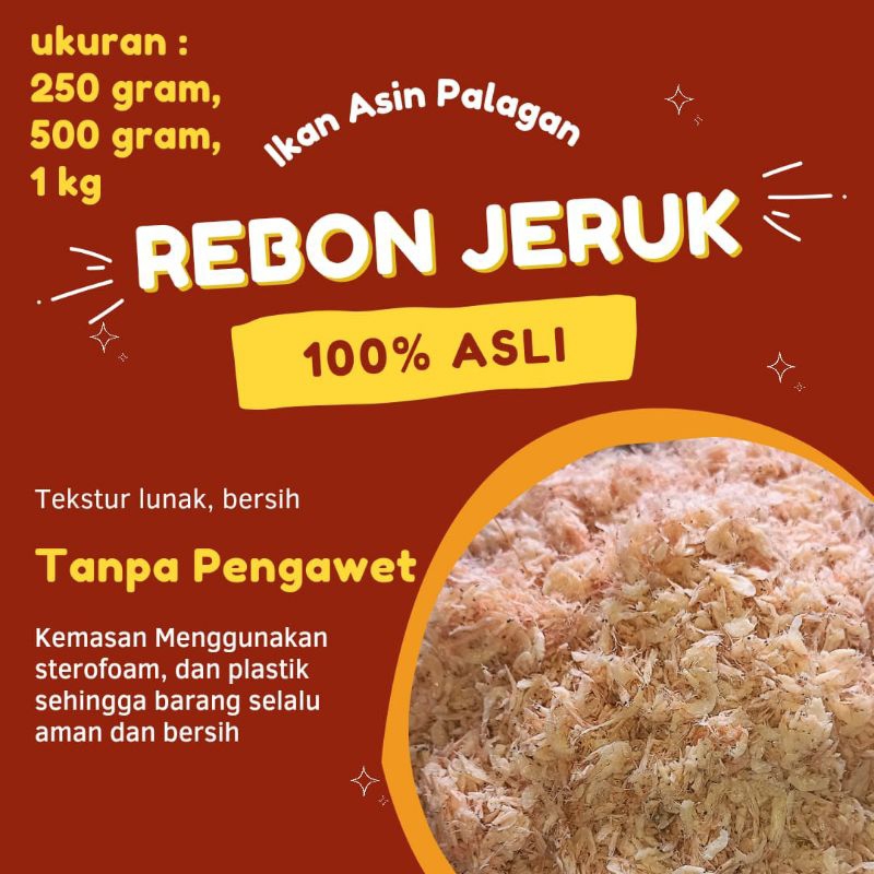 

Ikan Asin Rebon Jeruk Kualitas Bagus 100% asli